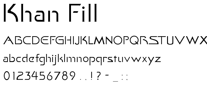 Khan Fill font